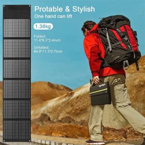 img 2 attached to 🌞 Портативная солнечная панель KYOKYO 60W - эффективный комплект солнечной панели для кемпинга, походов, автодомов и многое другое