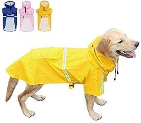 img 2 attached to 🐶 FEimaX Waterproof Dog Raincoat with Hood - Rain Poncho Coat for Medium and Large Dogs, Lightweight Pet Windproof Rain Jacket for Outdoor Walking