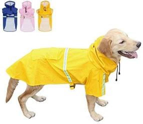 img 3 attached to 🐶 FEimaX Waterproof Dog Raincoat with Hood - Rain Poncho Coat for Medium and Large Dogs, Lightweight Pet Windproof Rain Jacket for Outdoor Walking