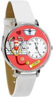 whimsical watches u0620040 leather silvertone logo