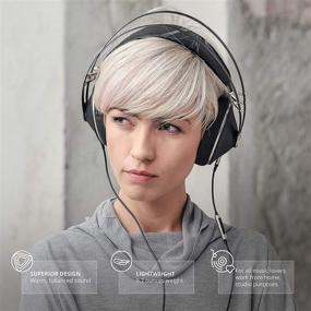 img 2 attached to 🎧 Meze 99 Neo Wired Over-Ear Headphones with Mic and Self-Adjustable Headband - Closed-Back Headset for Audiophiles, Gaming, Podcasts, and Home Office Use