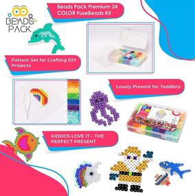 img 3 attached to 🧩 BeadsPack Fuse Beads Kits - 24 Color - 4200 Melting Craft Beads - 5 mm Pegboards - Beads for Kids Crafting