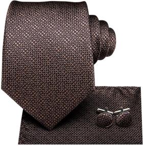 img 3 attached to Dubulle Necktie Cufflinks Pocket Square Men's Accessories