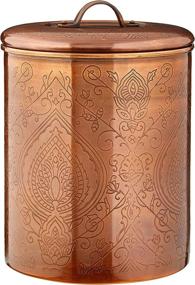 img 3 attached to 🧺 Old Dutch Antique Copper Tangier Etched Canisters - Set of 4, Various Sizes