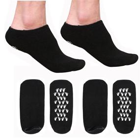 img 4 attached to 🧦 KIKIMAX 2 Pair Moisturizing Socks for Men, Large Size Gel Spa Foot Socks to Hydrate and Soften Dry Feet, Cracked Heels, Calluses, Cuticles, Rough and Eczema Skin (US Men 10-15)