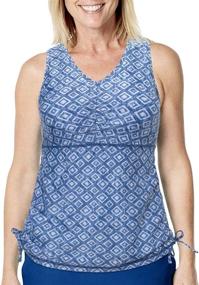 img 4 attached to 👙 UV SKINZ Ruched Tank for Women: Fashionable Swimsuits & Cover Ups for Ladies