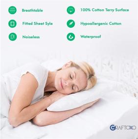 img 2 attached to 🛏️ Craftoxo Queen Mattress Protector - Waterproof, Washable, Noiseless & Breathable Mattress Pad, Deep Pocket, Vinyl-Free Mattress Topper- Mattress Cover