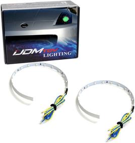 img 4 attached to IJDMTOY Emerald Green 15-SMD High Power LED Demon Eye Halo Ring Kit Compatible With Car Motorcycle Headlight Projectors Or Aftermarket 2