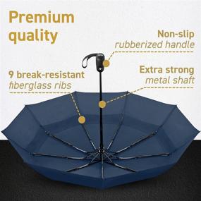 img 3 attached to EEZ Y Windproof Travel Umbrellas Rain: Stay Protected and Dry on Your Travels