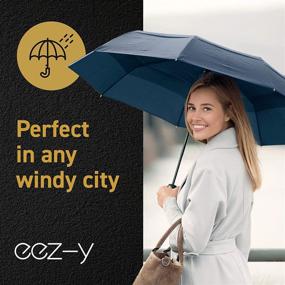 img 1 attached to EEZ Y Windproof Travel Umbrellas Rain: Stay Protected and Dry on Your Travels
