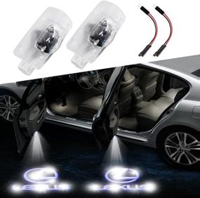 img 4 attached to VEPARA LED Car Door Logo Light Projector Courtesy LED Laser Welcome Logo Lights 3D Ghost Shadow Light Compatible With Accessories RX/ES/GX/LS/LX/IS/GS/RC/UX Series(2 Pack)