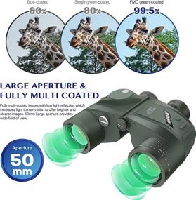 img 2 attached to Aomekie Marine Binoculars Waterproof Rangefinder Birdwatching