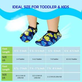 img 1 attached to 🏖️ Quick Dry Aqua Socks for Kids - Non-Slip Swim Shoes for Boys and Girls, Perfect for Beach and Outdoor Sports