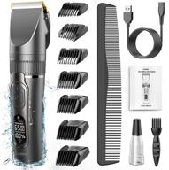 💇 professional cordless hair clippers for men, dynabliss hg4000 hair cutting kit for barbers - mens beard and hair trimmer with led display logo