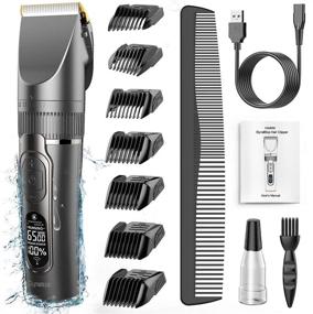 img 4 attached to 💇 Professional Cordless Hair Clippers for Men, DynaBliss HG4000 Hair Cutting Kit for Barbers - Mens Beard and Hair Trimmer with LED Display
