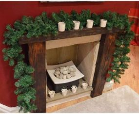 img 1 attached to 🎄 Enhance Your Holiday Décor with our Artificial Christmas Wreath Garland: Pine Decorative Wreath with String Lights for Large Door, Stairs, Wall, Xmas Garlands, Indoor & Outdoor Festive Decor