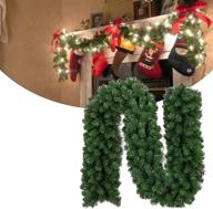 🎄 enhance your holiday décor with our artificial christmas wreath garland: pine decorative wreath with string lights for large door, stairs, wall, xmas garlands, indoor & outdoor festive decor логотип