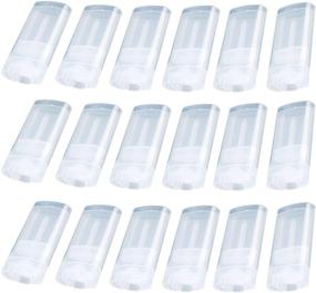 img 4 attached to 💄 20PCS Black Menba Empty Oval Deodorant Lipstick Balm Tubes, Transparent Plastic Containers - 15ML (15ml, Transparent)