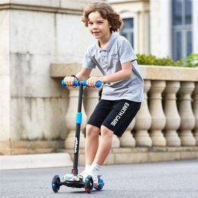 img 2 attached to 🛴 Top-rated Hikole Scooters for Kids: 3 Wheel Scooter with Adjustable Height, Extra-Wide Deck, and Light Up Wheels for Boys & Girls aged 3-8