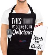 😂 hilarious men's cooking apron - side-splitting birthday gifts for dad, amusing grilling aprons for men, rib-tickling gag gifts for adults, birthday mens gifts, unforgettable funny grill apron! logo