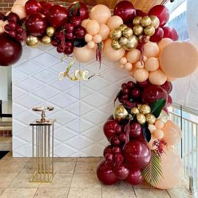 img 2 attached to Burgundy Balloons Valentines Bachelorette Decoration