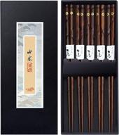 efficient and long-lasting: pairs premium reusable chopsticks set logo