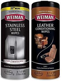 img 2 attached to 🧽 Weiman Stainless Steel and Leather Wipes - Enhance Shine, Clean and Condition Appliances and Leather Surfaces - Packaging May Vary for Improved SEO