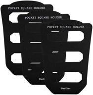 men's pocket square holders - set of 3 logo