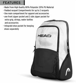 img 3 attached to HEAD Djokovic Tennis Backpack Carrying