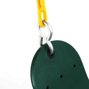 img 2 attached to 🪂 Caromy Heavy Duty Swing Seat: Premium Outdoor Kids Swing Set Accessories - 2 Pack Green for Swing Chains and Snap Hooks