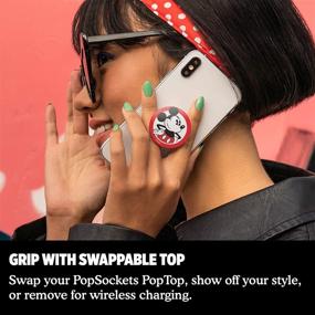 img 1 attached to Улучшите свой телефон и планшет с помощью PopSockets: PopGrip - Микки и Минни, классический дизайн Микки!