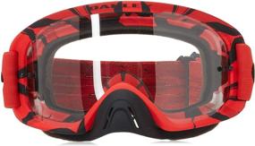 img 3 attached to 🔴 Intimidator Blood Red Frame/Clear Lens Oakley O2 MX Men's Goggles