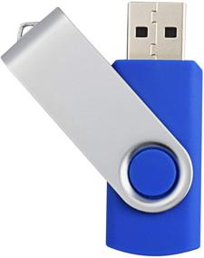 img 3 attached to 🔑 KOOTION 10-пакет USB-флеш-накопителя объемом 1 ГБ с дизайном флеш-накопителя с поворотным ключом, карабином - синий