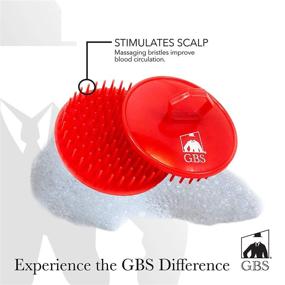 img 1 attached to 🧼 G.B.S Hair Scalp Massage Shampoo Brush Scrubber – Packed with 2 Black and 2 Red, Ideal for Dandruff and Exfoliating the Scalp, Suitable for All Hair Types in Men and Women