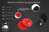 🧼 g.b.s hair scalp massage shampoo brush scrubber – packed with 2 black and 2 red, ideal for dandruff and exfoliating the scalp, suitable for all hair types in men and women logo
