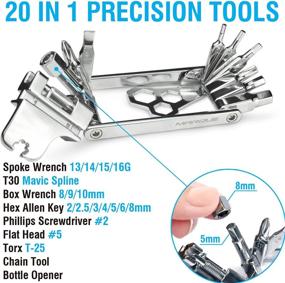 img 3 attached to 🚲 MARQUE MT20 Bike Multi Tool - 20 in 1 Cycling Multitool Kit: Repair Road & Mountain Bikes effortlessly! Includes Chain Breaker & slim bag. Perfect Cyclist Gift!