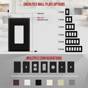 img 2 attached to ENERLITES Decorator Light Switch or Receptacle Outlet Wall Plate, Gloss Finish, 1-Gang 10-Pack, Black - Unbreakable Polycarbonate, UL Listed