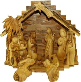 img 3 attached to Holy Land Market Olive Wood Nativity Set - Contemporary Design