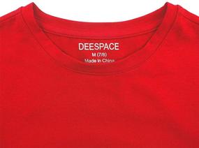 img 2 attached to DEESPACE Short Sleeve Crewneck Tops for Girls: 👚 Fashionable & Age-Appropriate Clothing for 3-12 Years and 9-10 Years