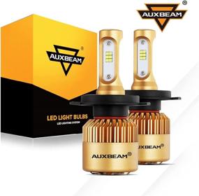 img 4 attached to 💡 Auxbeam H4 9003 LED Light Bulbs - High-Performance 8000LM 6500K Cool White - F-S3 Series 9003 HB2 P43T Conversion Kits - With Fan & EMC - Halogen Bulb Replacement - Pack of 2