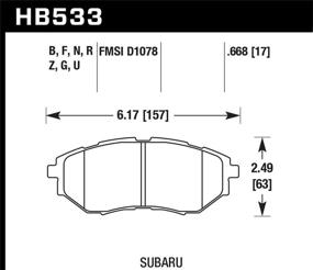 img 1 attached to 🦅 Продукция Hawk Performance HB533B.668 HPS 5.0 для тормозных колодок: Разблокируйте тормозную мощность вашего автомобиля!