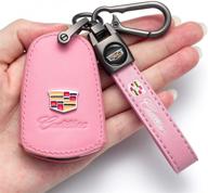 🔑 premium key cover case with keychain for cadillac escalade - 2015-2018 remote key protection and style - cadillac escalade key holder with 6-button design logo