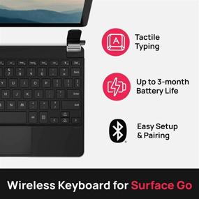 img 3 attached to 💻 Brydge 10.5 Go+ Wireless Keyboard with Precision Touchpad for Microsoft Surface Go 1 & 2 - Designed for Surface (Silver)
