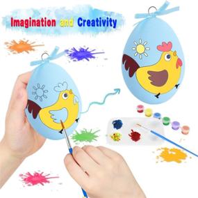 img 3 attached to HISTOYE Painting Eggs Toys Kit for Kids - DIY Easter Eggs Plastic Halloween Easter Basket Stuffers Decoration Kit - Baby Doodle Hand Drawn Eggs Toy Gift for Girls and Boys - 10 Pack Easter Crafts Party Favor