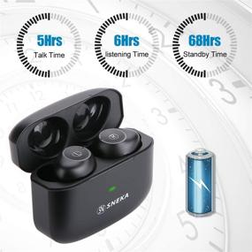 img 3 attached to 🎧 SneKa IPX8 Waterproof Wireless Earbuds with Deep Bass & Mini Charging Case - Perfect for Sports & Running