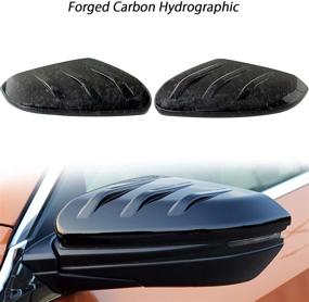 img 3 attached to Mugen Style Forged Carbon Fiber Civic Mirror Covers Diffuser Car Side Mirror Caps For 10Th Generation Honda Civic Sedan Coupe Hatchback 2016-2021 (Forged Carbon)