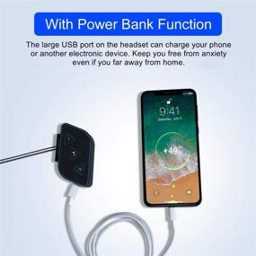 img 2 attached to 🎧 Беспроводной Bluetooth 5.0 динамик для мотоциклетного шлема с функцией Power Bank - Ультратонкий, водонепроницаемый, высокое качество звука - Handsfree / Музыка / GPS - Bluetooth гарнитура для мотоцикла.