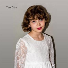 img 1 attached to 👧 Детские винтажные вечерние платья с рукавами - элегантные платья из кружев для церемоний
