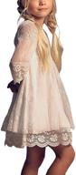 👧 kids' vintage party gowns with sleeves - elegant flower girls lace dresses for prom events logo