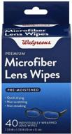 👓 walgreens micro fiber lens wipes - 40 count logo